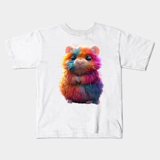 Very Colorful Sad Hamster Looking Very Cute Kids T-Shirt